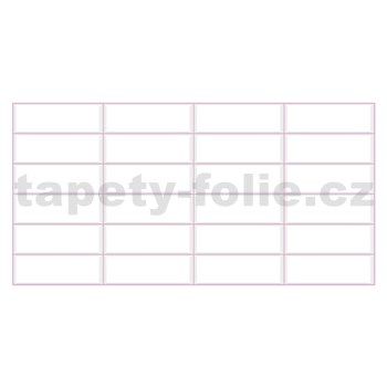 Obkladové panely 3D PVC rozmer 955 x 480 mm biely obklad, ružová škára