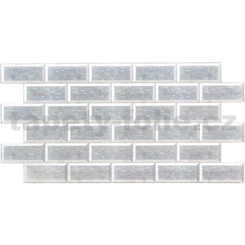 Obkladové panely 3D PVC rozmer 966 x 484 mm obklad biely platan