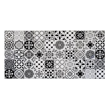Obkladové panely 3D PVC rozmer 964 x 480 mm dlaždice čierno-biele velké