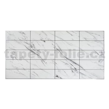 Obkladové panely 3D PVC rozmer 957 x 482 mm Travertin biely