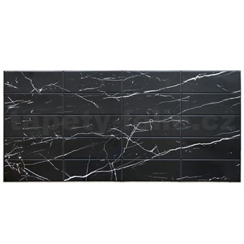 Obkladové panely 3D PVC rozmer 957 x 482 mm Travertin čierny