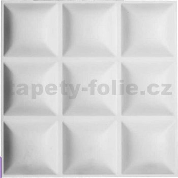 Obkladové panely 3D PVC Block rozmer 500 x 500 mm, hrúbka 1 mm - POSLEDNÉ KUSY