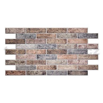 Obkladové panely 3D PVC tehla čierna rozmer 960 x 498 mm