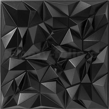 Obkladové panely 3D PVC Mirror black rozmer 500 x 500 mm, hrúbka 1 mm - POSLEDNÍ KUSY