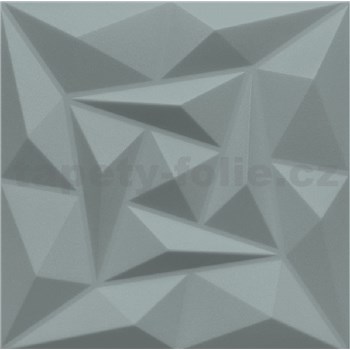 Obkladové panely 3D PVC Quarz strieborno-sivý rozmer 500 x 500 mm, hrúbka 1 mm,
