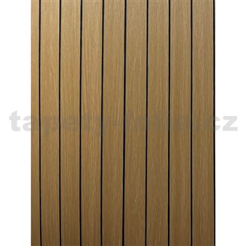 Samolepiace lamely na stenu na penovom podklade hnedé rozmer 280 x 60 cm