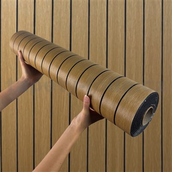 Samolepiace lamely na stenu na penovom podklade hnedé rozmer 280 x 60 cm