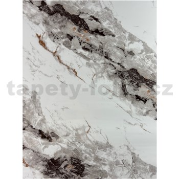 Samolepiaci panel na stenu na penovom podklade mramor sivo-čierny rozmer 280 x 60 cm