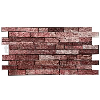Obkladové panely 3D PVC tehla original červená rozmer 960 x 480 mm