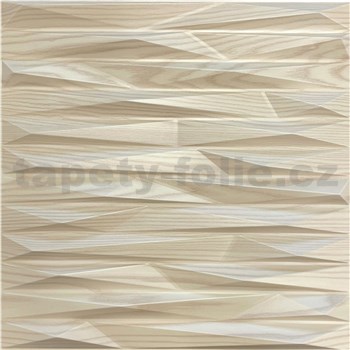 Obkladové panely 3D PVC RAMZES svetlo hnedý rozmer 500 x 500 mm, hrúbka 1 mm,