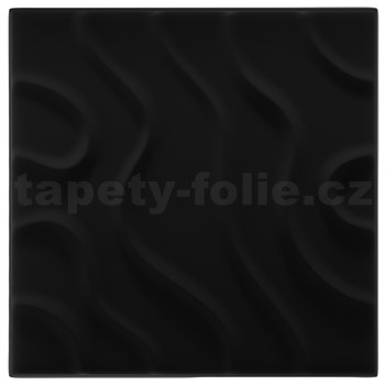 Obkladové panely 3D LINE XPS FLOW čierny rozmer 50 x 50 cm