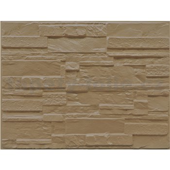 Obkladové panely 3D PVC rozmer 440 x 580 mm ukladaný kameň hnedý