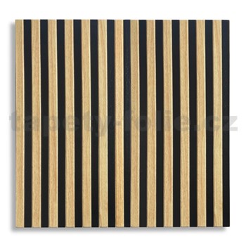 Samolepiace panely na stenu lamely na penovom podklade svetlo hnedé rozmer 66,5 x 66,5 cm