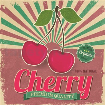 Retro tabula Cherry 30 x 30 cm -  POSLEDNÉ KUSY