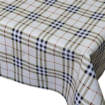 Obrusy návin kocky sivo-béžové 20 m x 140 cm