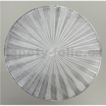 Vinylové dekoratívne prestieranie na stôl Metalic lúče strieborné 38 cm