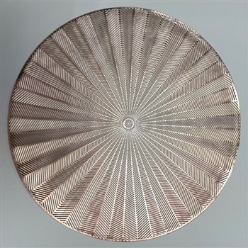 Vinylové dekoratívne prestieranie na stôl Metalic lúče ružovo-zlaté 38 cm