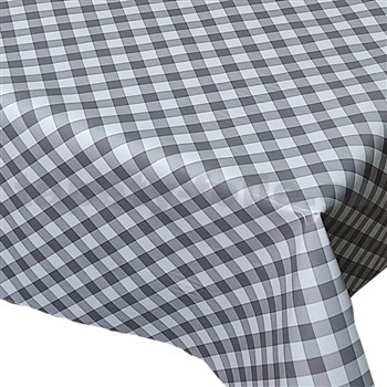 Obrusy návin kocky sivé 20 m x 140 cm