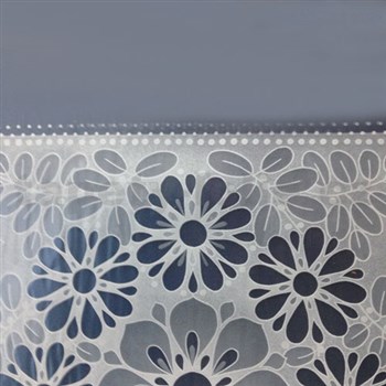 Obrus na stôl - transparentné kvety - POSLEDNÉ METRY