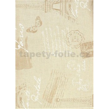 Obrus metráž Paris svetlo hnedé - POSLEDNÉ METRY