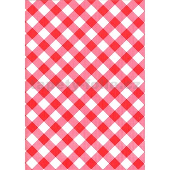 Obrusy návin 20 m x 140 cm štvorčeky červené