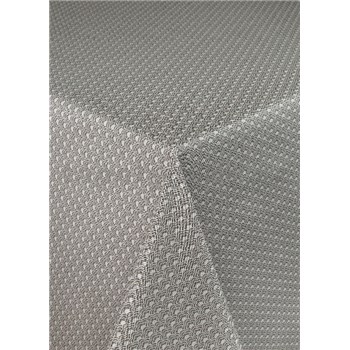 Obrusy návin 20 m x 140 cm pletený vzor sivý s textilnou štruktúrou