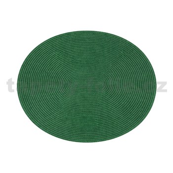 Jutové dekoratívne prestieranie na stôl RATAN oválné zelené - POSLEDNÉ KUSY