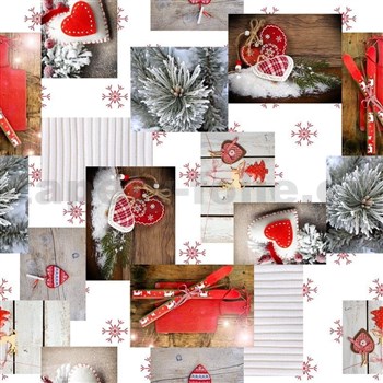 Obrus metráž vianočný motív X.-POSLEDNÉ METRE