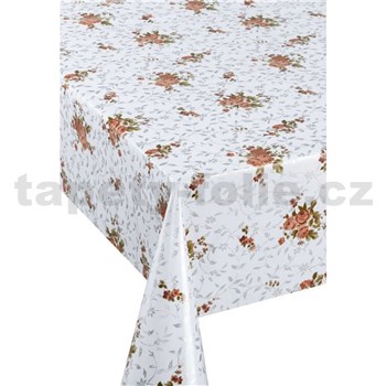 Obrusy návin 20 m x 140 cm ružičky s popínavými lístkami