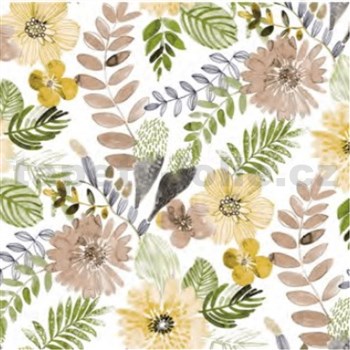 Obrusy návin 20 m x 140 cm jemný kvetinový vzor