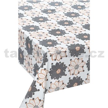 Obrusy návin 20 m x 140 cm moderný floristický motív