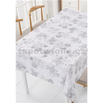 Obrusy návin 20 m x 140 cm vlčie maky sivé