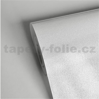 Vliesové tapety na stenu jednofarebná biela s trblietkami