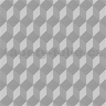 Vliesové tapety na stenu 3D kocky sivé