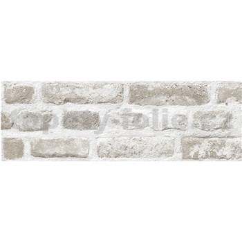 Vinylové bordúry na stenu tehly sivo-hnedé rozmer 17,6 cm x 5 m