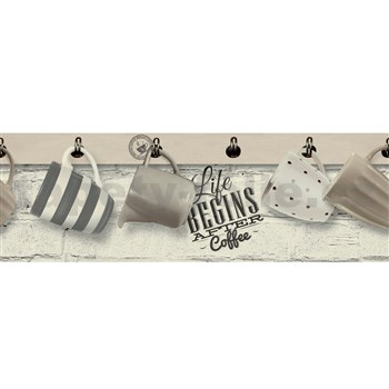 Vinylové bordúry na stenu hrnčeky rozmer 17,6 cm x 5 m