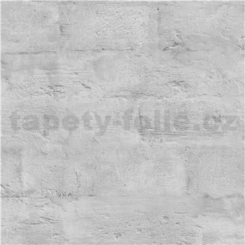 Vliesové tapety na stenu tehlová stena sivá