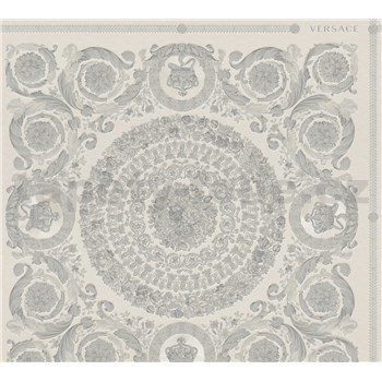 Luxusné vliesové tapety Versace IV barokové ornamenty sivo-strieborné-POSLEDNÉ KUSY