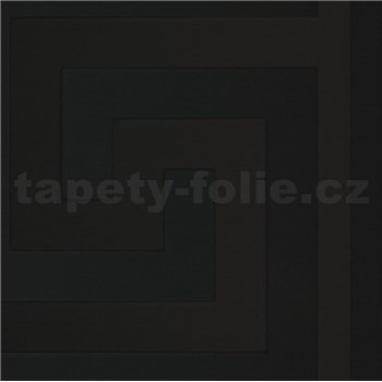 Luxusné vliesové tapety Versace III grécky kľúč čierny-POSLEDNÉ KUSY