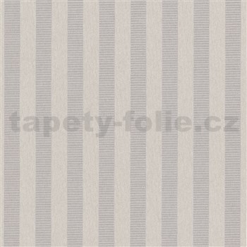 Vliesové tapety na stenu Versailles pruhy svetlo hnedé