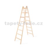 Štafle maliarske PREMIUM, 8 příček, drevený rebrík, 150kg, ZDARMA DOPRAVA