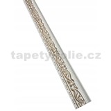 Polystyrenové dekoratívne lišty, rozmer 1000 x 50 x 90 mm, vlnovky bielo-zlaté - POSLEDNÉ KUSY