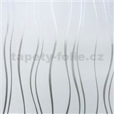Vliesové tapety na stenu vlnovky strieborné na bielom podklade - POSLEDNÉ KUSY