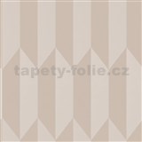 Vliesové tapety na stenu CosmoLiving art-deco metalicky béžovo-strieborný