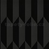 Vliesové tapety na stenu CosmoLiving art-deco metalicky čierny