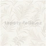 Vliesové tapety na stenu CosmoLiving palmové listy na bielom podklade