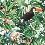 Vliesové tapety na stenu IMPOL Paradisio 2 fauna a flora na krémovom podklade