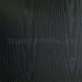ZVYŠKOVÁ METRÁŽ - samolepiace tapety čierné drevo matné - 67,5 cm