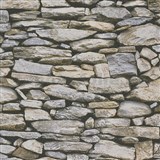 Papierové tapety na stenu Il Decoro ukladaný kameň hnedo-sivý - POSLEDNÉ KUSY