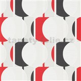 Vliesové tapety na stenu IMPOL Novara 3 korálkový vzor vzor červeno-tmavo sivý s trblietkami